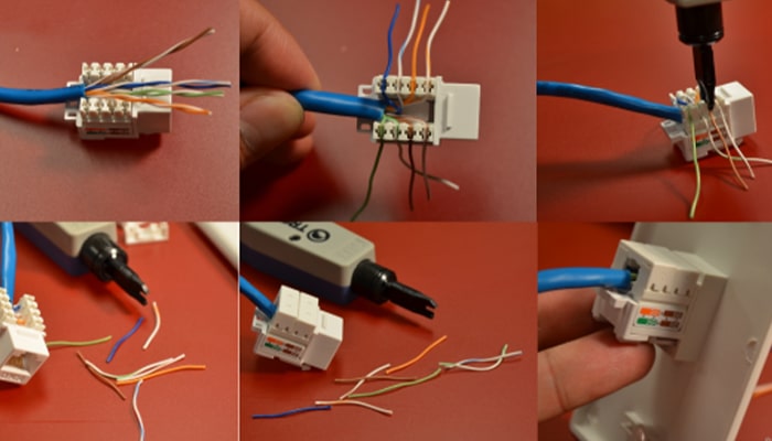 مراحل سوکت زدن کابل شبکه دوربین مدار بسته